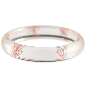 Trendy armbanden met gedroogde bloemetjes Light pink