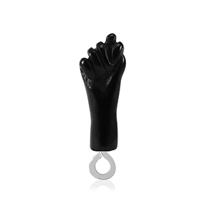 Resin hangers "Mano Fico" Black-silver