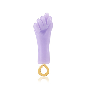 Resin hangers "Mano Fico" Sheer lilac-gold