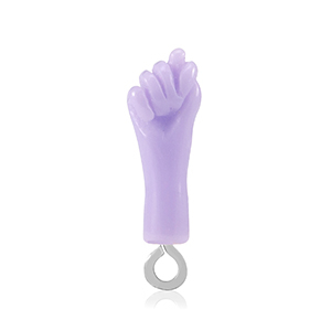 Resin hangers "Mano Fico" Sheer lilac-silver