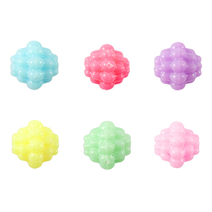 Acryl look kralen Multicolour pastel