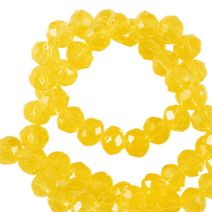Top Facet kralen 3x2mm disc Freesia yellow