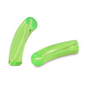 Acryl tube kralen Peridot green