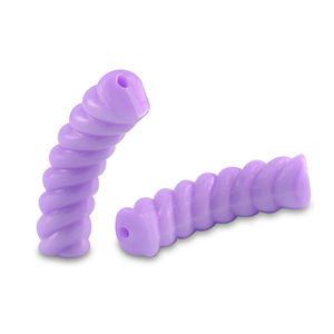 Acryl tube kralen twisted Purple