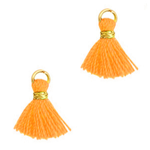 Kwastjes 1.2cm Gold-calypso orange