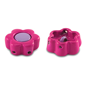 Tile beads bloem Magenta pink-paisley purple