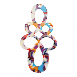 Resin hangers barok Multicolor confetti