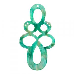 Resin hangers barok Turquoise-green