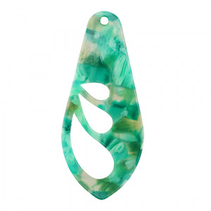 Resin hangers vleugel Turquoise-green