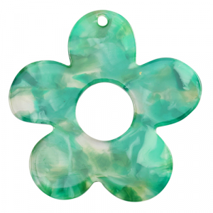 Resin hangers bloem Turquoise-green