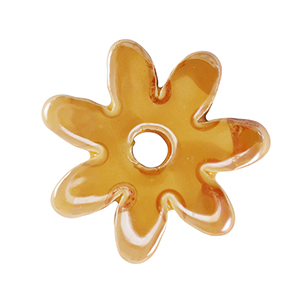 DQ Grieks keramiek kralen bloem Warm yellow