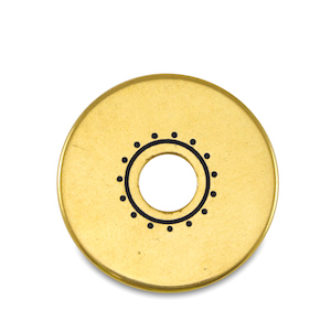 Kralen DQ metaal donut Goud (nikkelvrij)