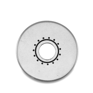 Kralen DQ metaal donut Antiek zilver (nikkelvrij)