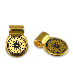 Schuivers DQ metaal bloem Goud (nikkelvrij)