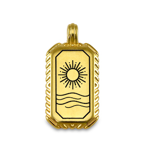 Bedels DQ metaal zon Goud (nikkelvrij)