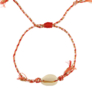 Trendy armbanden kauri Red-orange-gold