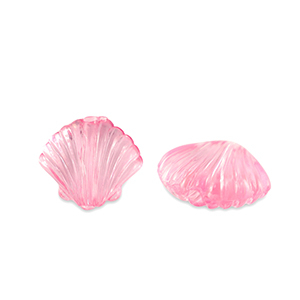 Acryl kralen schelp Transparent pink