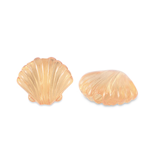 Acryl kralen schelp Transparent copper brown