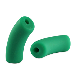 Acryl tube kralen matt Classic green
