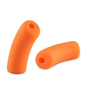 Acryl tube kralen matt Neon orange