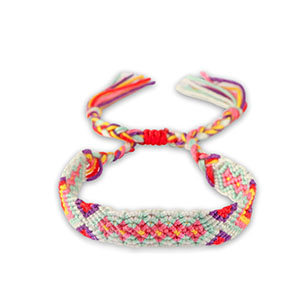 Trendy armbanden Soft turquoise blue-pink