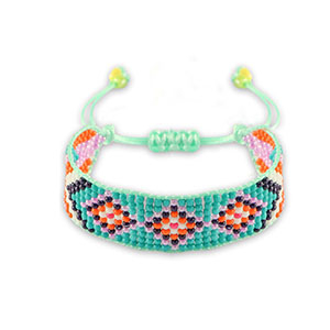 Trendy armbanden Tropical teal blue-orange