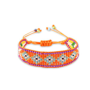 Trendy armbanden Orange-light blue