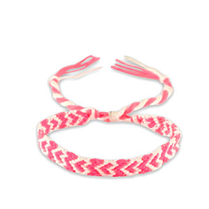 Trendy armbanden Neon pink-white