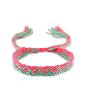 Trendy armbanden Neon pink-turquoise