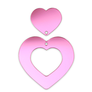 Statement hangers heart Metallic magenta purple