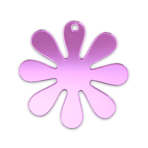 Statement hangers flower 35mm Metallic lilac purple