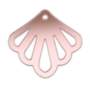 Statement hangers schelp Metallic light pink