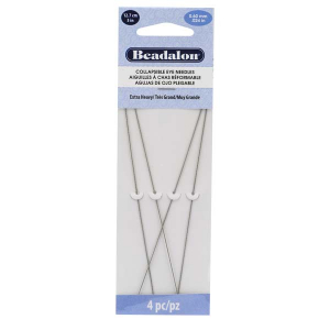 Beadalon flexibele rijgnaalden 12.7cm (extra heavy) Silver