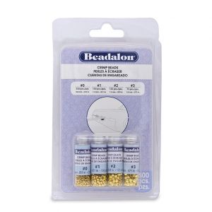 Beadalon knijpkraal pack (0.8mm, 1.3mm, 1.5mm, 1.8mm) Gold