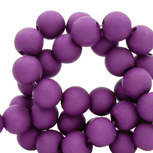 4 mm acryl kralen Dark cherry purple