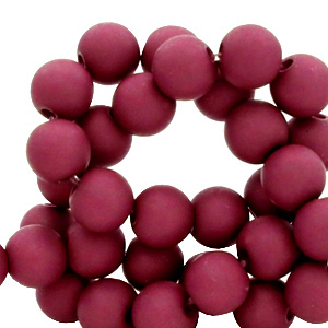 4 mm acryl kralen Berry wine red
