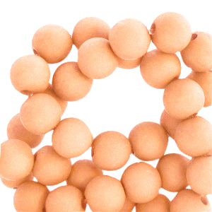 4 mm acryl kralen Summer peach orange