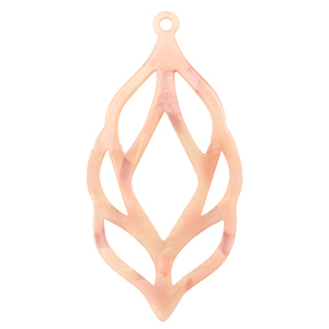 Resin hangers Peach pink opal