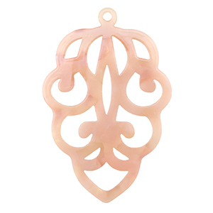 Resin hangers Peach pink opal