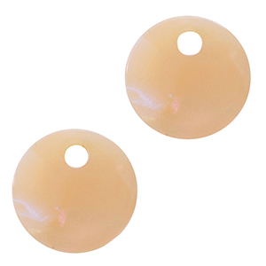 Resin hangers 12mm Peach blush opal