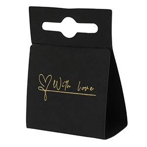 Sieraden kaartjes "with love" Black