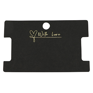 Sieraden kaartjes "with love" Black