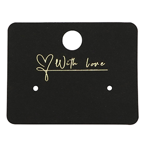 Sieraden kaartjes "with love" Black