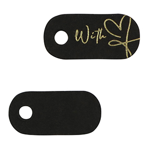 Sieraden kaartjes "with" love Black