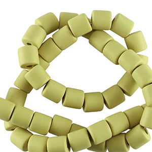 Polymeer kralen 6mm Light olive green