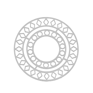 Roestvrij stalen (RVS) Stainless steel bedels bohemian 30mm Silver