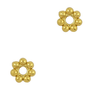 Roestvrij stalen (RVS) Stainless steel kralen spacer Bali ring 5mm Gold