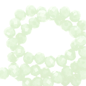 Top Facet kralen 6x4mm disc Mint green