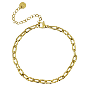 Roestvrij stalen (RVS) Stainless steel armbanden Gold