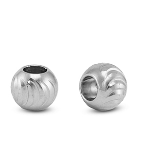 Roestvrij stalen (RVS) stainless steel kralen 8mm Silver